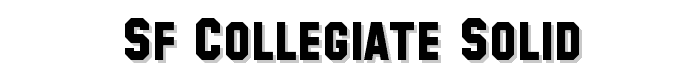 SF Collegiate Solid font